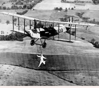 Charley and Marie Performing in the Marie Meyer Flying Circus