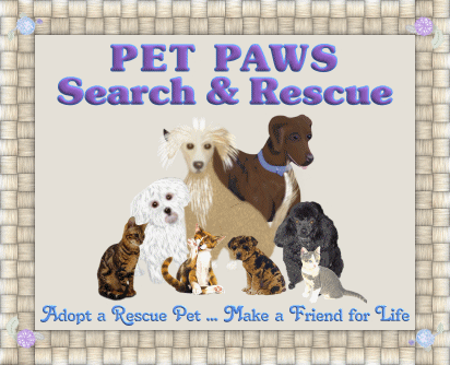 Perfect Paws Pet Rescue - Adopt a Rescue Pet ... Make a Friend for Life!  From Our Homes to Yours!!