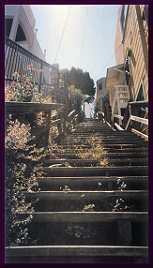 Rustic Wooden Plank Stairway